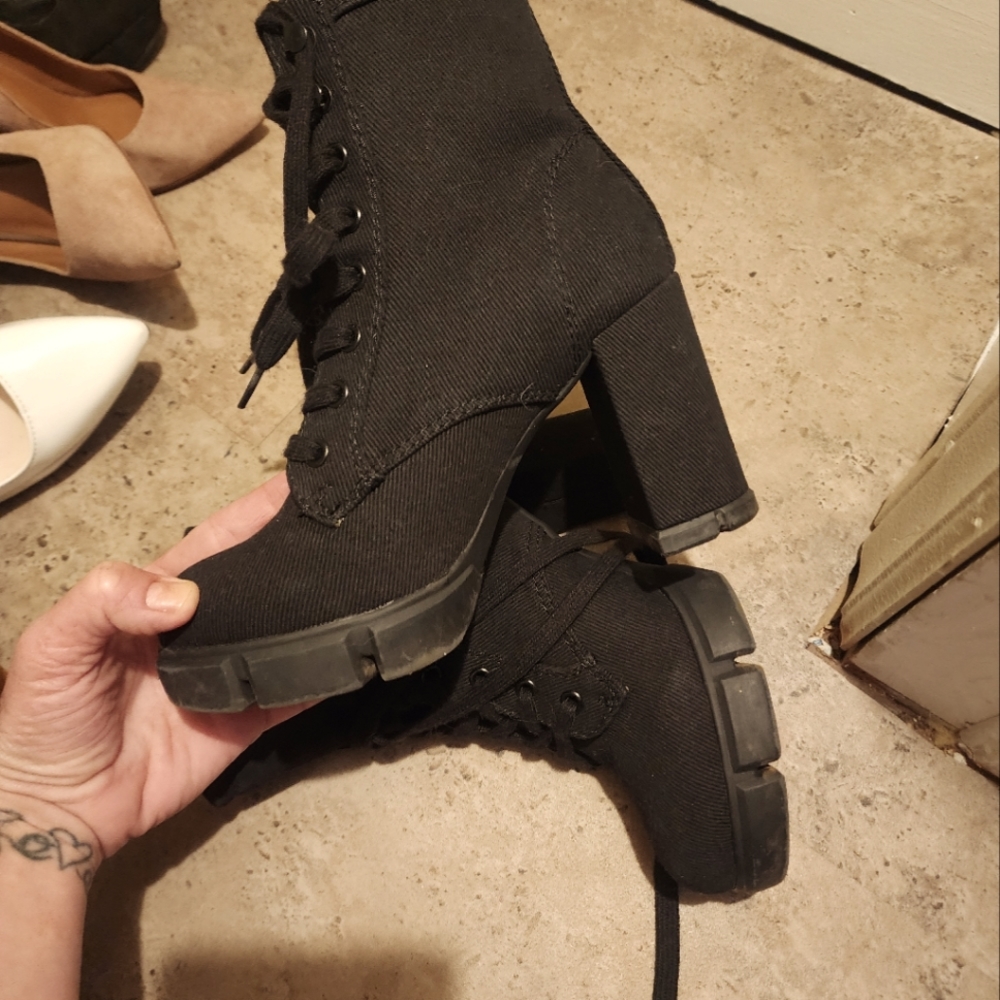Skyscraper High heel biker boots